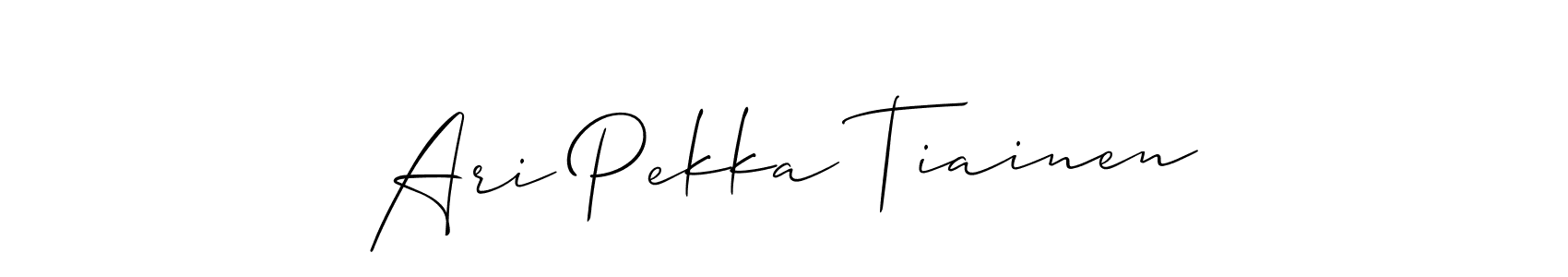 How to make Ari Pekka Tiainen signature? Allison_Script is a professional autograph style. Create handwritten signature for Ari Pekka Tiainen name. Ari Pekka Tiainen signature style 2 images and pictures png