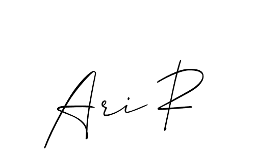 Also we have Ari R name is the best signature style. Create professional handwritten signature collection using Allison_Script autograph style. Ari R signature style 2 images and pictures png