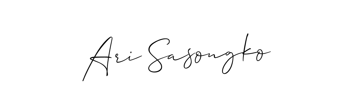 How to Draw Ari Sasongko signature style? Allison_Script is a latest design signature styles for name Ari Sasongko. Ari Sasongko signature style 2 images and pictures png