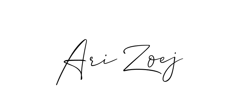How to make Ari Zoej signature? Allison_Script is a professional autograph style. Create handwritten signature for Ari Zoej name. Ari Zoej signature style 2 images and pictures png