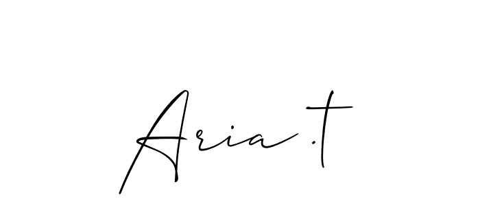 Design your own signature with our free online signature maker. With this signature software, you can create a handwritten (Allison_Script) signature for name Aria .t. Aria .t signature style 2 images and pictures png