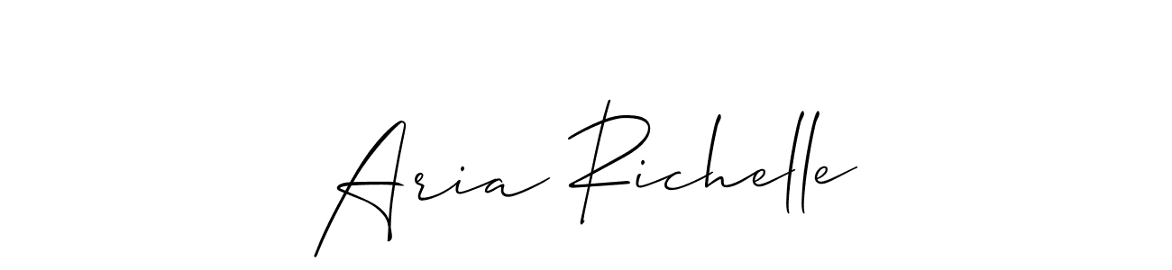 How to make Aria Richelle signature? Allison_Script is a professional autograph style. Create handwritten signature for Aria Richelle name. Aria Richelle signature style 2 images and pictures png
