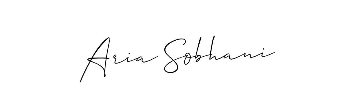 Aria Sobhani stylish signature style. Best Handwritten Sign (Allison_Script) for my name. Handwritten Signature Collection Ideas for my name Aria Sobhani. Aria Sobhani signature style 2 images and pictures png