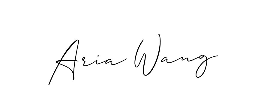 Allison_Script is a professional signature style that is perfect for those who want to add a touch of class to their signature. It is also a great choice for those who want to make their signature more unique. Get Aria Wang name to fancy signature for free. Aria Wang signature style 2 images and pictures png