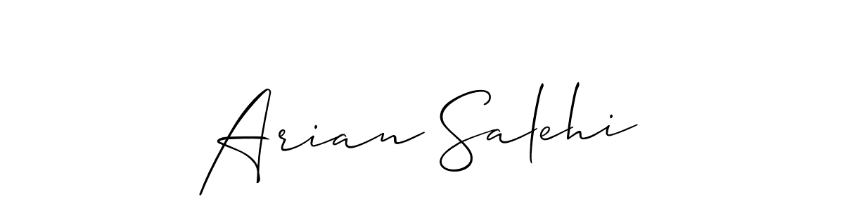 Similarly Allison_Script is the best handwritten signature design. Signature creator online .You can use it as an online autograph creator for name Arian Salehi. Arian Salehi signature style 2 images and pictures png