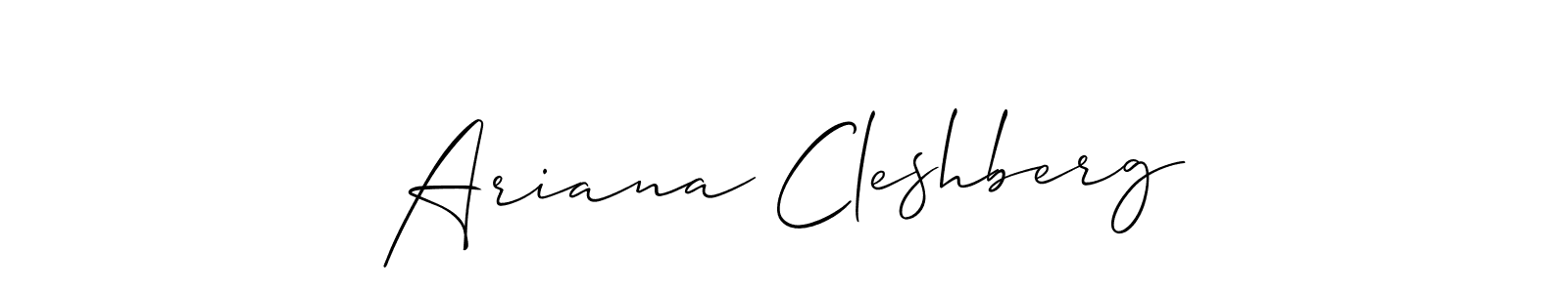 How to make Ariana Cleshberg name signature. Use Allison_Script style for creating short signs online. This is the latest handwritten sign. Ariana Cleshberg signature style 2 images and pictures png