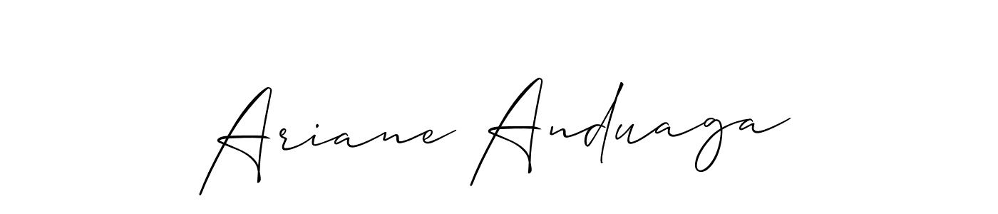 Once you've used our free online signature maker to create your best signature Allison_Script style, it's time to enjoy all of the benefits that Ariane Anduaga name signing documents. Ariane Anduaga signature style 2 images and pictures png