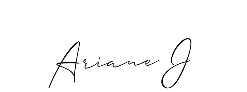 if you are searching for the best signature style for your name Ariane J. so please give up your signature search. here we have designed multiple signature styles  using Allison_Script. Ariane J signature style 2 images and pictures png