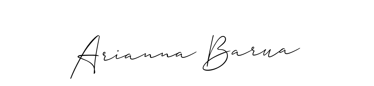 Design your own signature with our free online signature maker. With this signature software, you can create a handwritten (Allison_Script) signature for name Arianna Barua. Arianna Barua signature style 2 images and pictures png