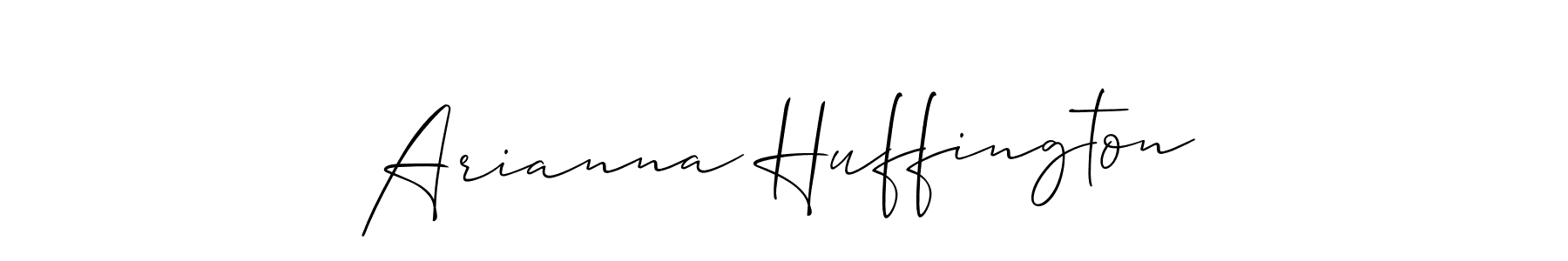You should practise on your own different ways (Allison_Script) to write your name (Arianna Huffington) in signature. don't let someone else do it for you. Arianna Huffington signature style 2 images and pictures png