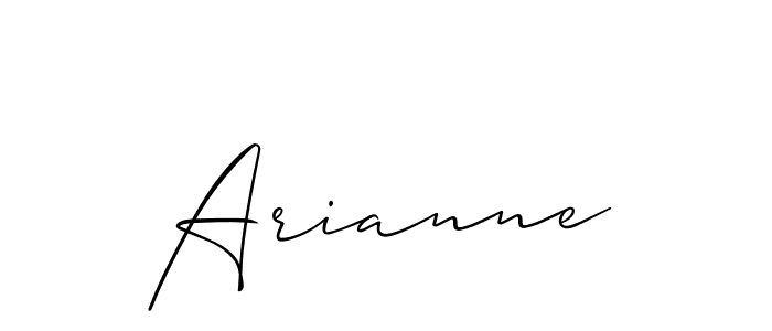 You should practise on your own different ways (Allison_Script) to write your name (Arianne) in signature. don't let someone else do it for you. Arianne signature style 2 images and pictures png