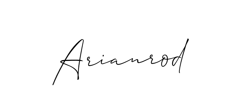 Also You can easily find your signature by using the search form. We will create Arianrod name handwritten signature images for you free of cost using Allison_Script sign style. Arianrod signature style 2 images and pictures png
