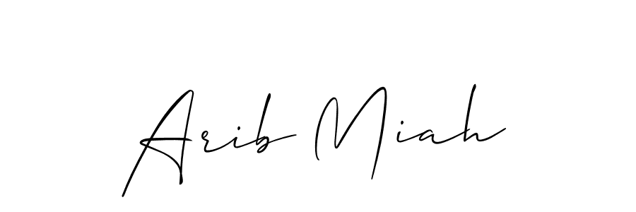 You should practise on your own different ways (Allison_Script) to write your name (Arib Miah) in signature. don't let someone else do it for you. Arib Miah signature style 2 images and pictures png