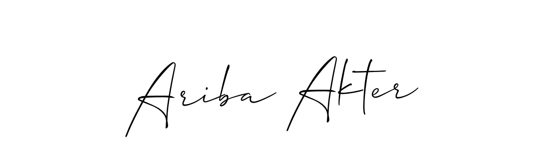 Make a beautiful signature design for name Ariba Akter. Use this online signature maker to create a handwritten signature for free. Ariba Akter signature style 2 images and pictures png
