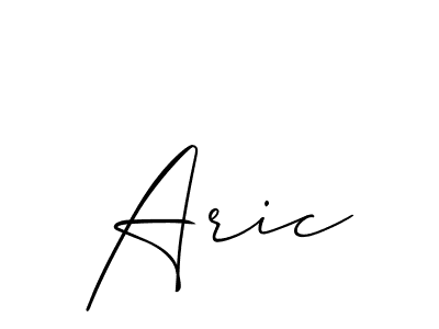Design your own signature with our free online signature maker. With this signature software, you can create a handwritten (Allison_Script) signature for name Aric. Aric signature style 2 images and pictures png