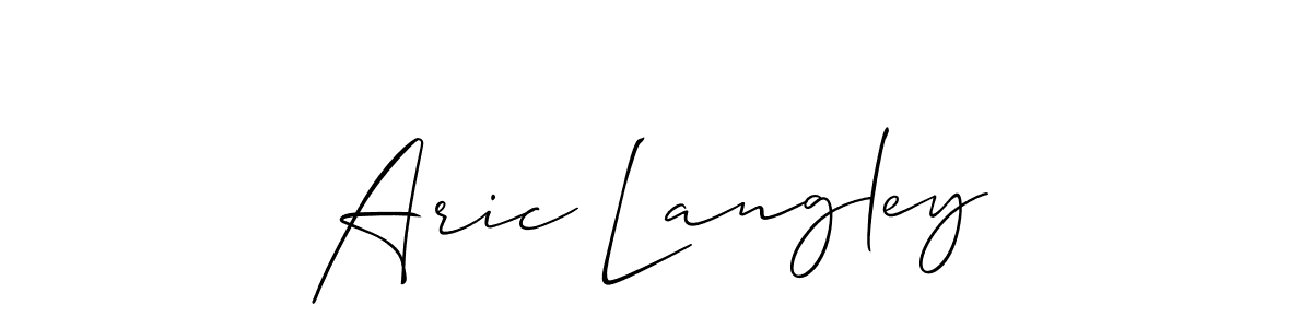 Best and Professional Signature Style for Aric Langley. Allison_Script Best Signature Style Collection. Aric Langley signature style 2 images and pictures png