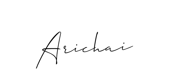 Similarly Allison_Script is the best handwritten signature design. Signature creator online .You can use it as an online autograph creator for name Arichai. Arichai signature style 2 images and pictures png