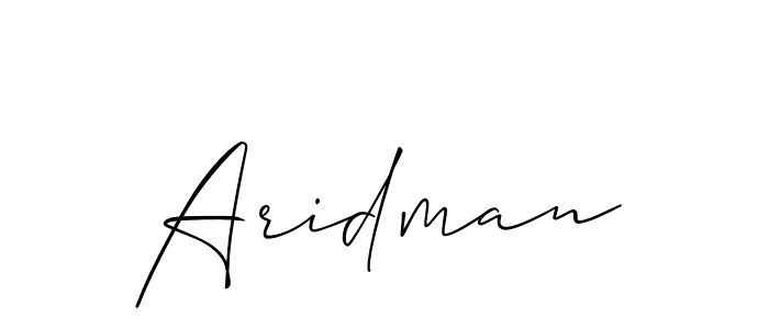 Aridman stylish signature style. Best Handwritten Sign (Allison_Script) for my name. Handwritten Signature Collection Ideas for my name Aridman. Aridman signature style 2 images and pictures png