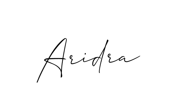 How to make Aridra signature? Allison_Script is a professional autograph style. Create handwritten signature for Aridra name. Aridra signature style 2 images and pictures png