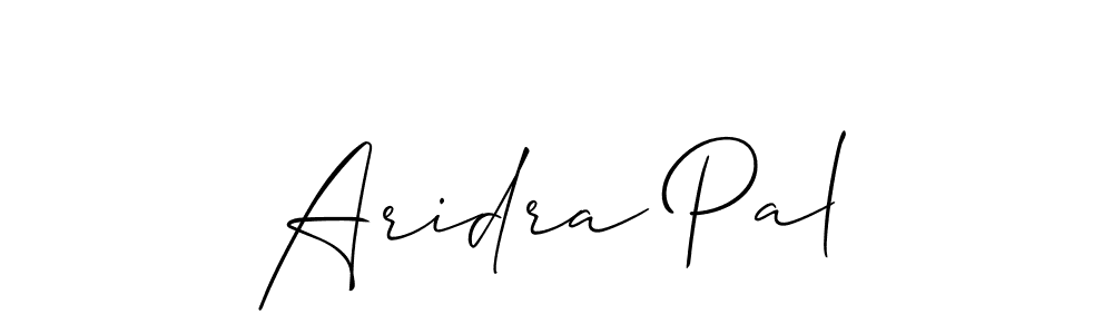 How to make Aridra Pal name signature. Use Allison_Script style for creating short signs online. This is the latest handwritten sign. Aridra Pal signature style 2 images and pictures png