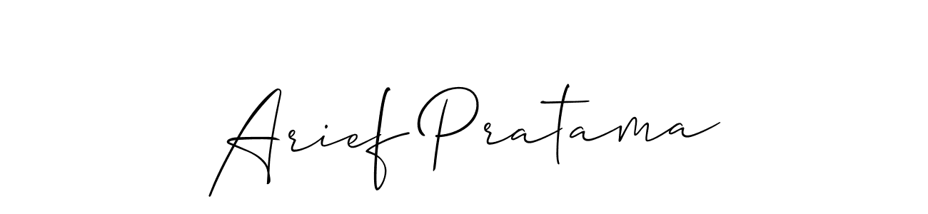 Similarly Allison_Script is the best handwritten signature design. Signature creator online .You can use it as an online autograph creator for name Arief Pratama. Arief Pratama signature style 2 images and pictures png