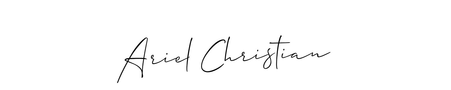 Also You can easily find your signature by using the search form. We will create Ariel Christian name handwritten signature images for you free of cost using Allison_Script sign style. Ariel Christian signature style 2 images and pictures png