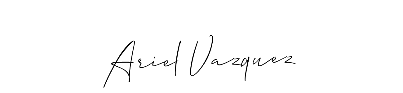 Design your own signature with our free online signature maker. With this signature software, you can create a handwritten (Allison_Script) signature for name Ariel Vazquez. Ariel Vazquez signature style 2 images and pictures png