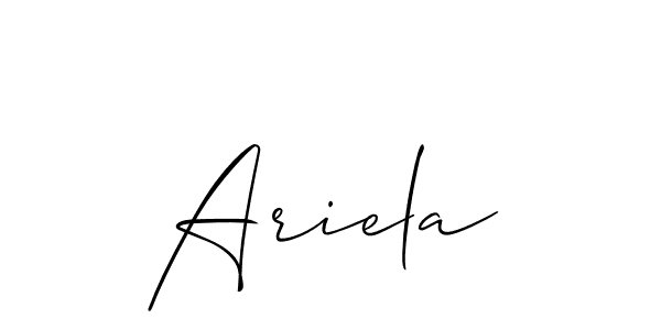 How to make Ariela name signature. Use Allison_Script style for creating short signs online. This is the latest handwritten sign. Ariela signature style 2 images and pictures png