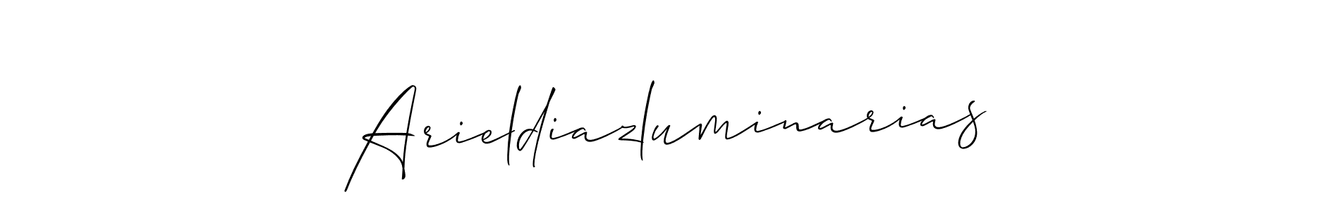 Create a beautiful signature design for name Arieldiazluminarias. With this signature (Allison_Script) fonts, you can make a handwritten signature for free. Arieldiazluminarias signature style 2 images and pictures png