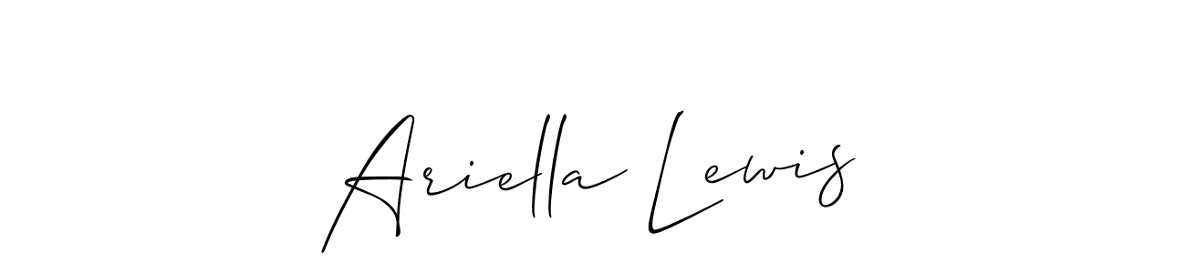 How to Draw Ariella Lewis signature style? Allison_Script is a latest design signature styles for name Ariella Lewis. Ariella Lewis signature style 2 images and pictures png