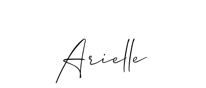Arielle stylish signature style. Best Handwritten Sign (Allison_Script) for my name. Handwritten Signature Collection Ideas for my name Arielle. Arielle signature style 2 images and pictures png