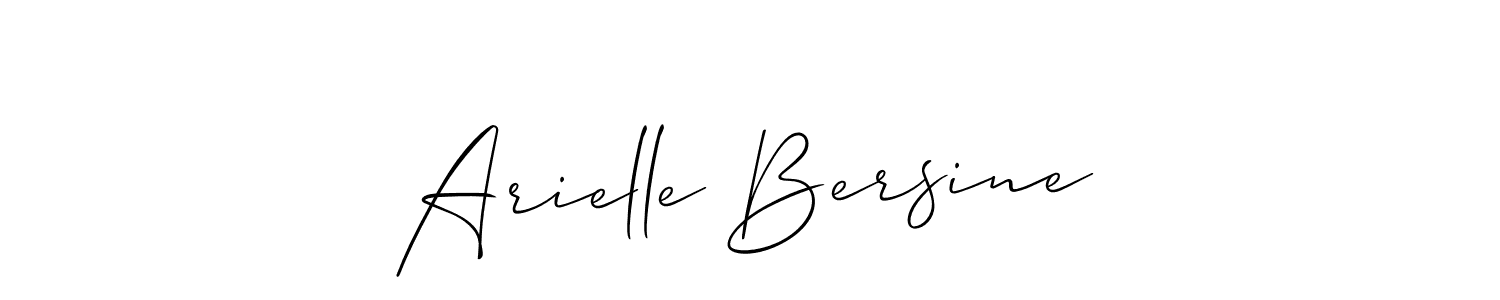 The best way (Allison_Script) to make a short signature is to pick only two or three words in your name. The name Arielle Bersine include a total of six letters. For converting this name. Arielle Bersine signature style 2 images and pictures png