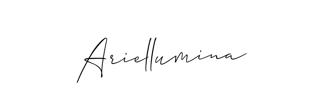 if you are searching for the best signature style for your name Ariellumina. so please give up your signature search. here we have designed multiple signature styles  using Allison_Script. Ariellumina signature style 2 images and pictures png