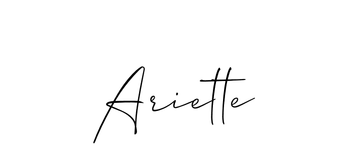 How to make Ariette name signature. Use Allison_Script style for creating short signs online. This is the latest handwritten sign. Ariette signature style 2 images and pictures png