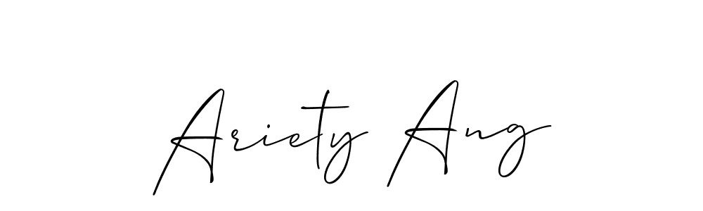 How to make Ariety Ang signature? Allison_Script is a professional autograph style. Create handwritten signature for Ariety Ang name. Ariety Ang signature style 2 images and pictures png