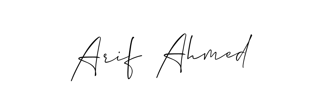 Make a beautiful signature design for name Arif  Ahmed. With this signature (Allison_Script) style, you can create a handwritten signature for free. Arif  Ahmed signature style 2 images and pictures png