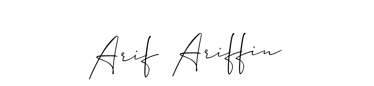 You should practise on your own different ways (Allison_Script) to write your name (Arif  Ariffin) in signature. don't let someone else do it for you. Arif  Ariffin signature style 2 images and pictures png