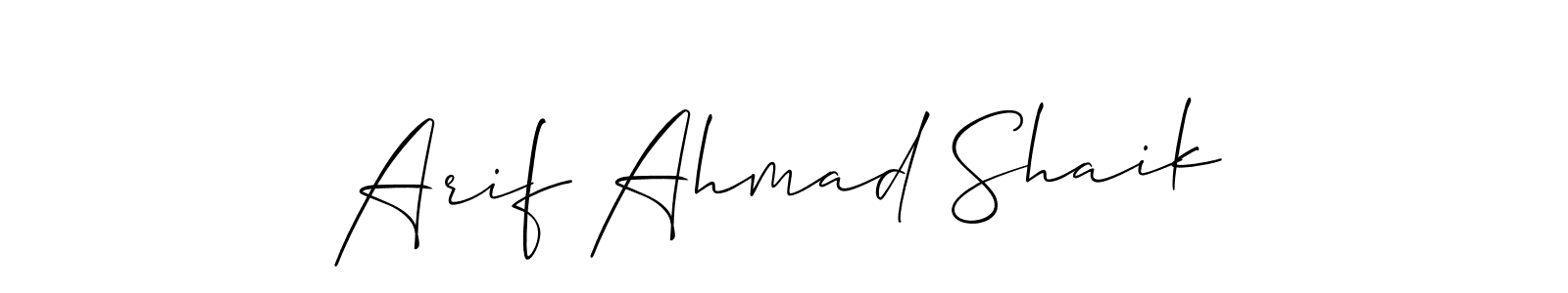 Arif Ahmad Shaik stylish signature style. Best Handwritten Sign (Allison_Script) for my name. Handwritten Signature Collection Ideas for my name Arif Ahmad Shaik. Arif Ahmad Shaik signature style 2 images and pictures png