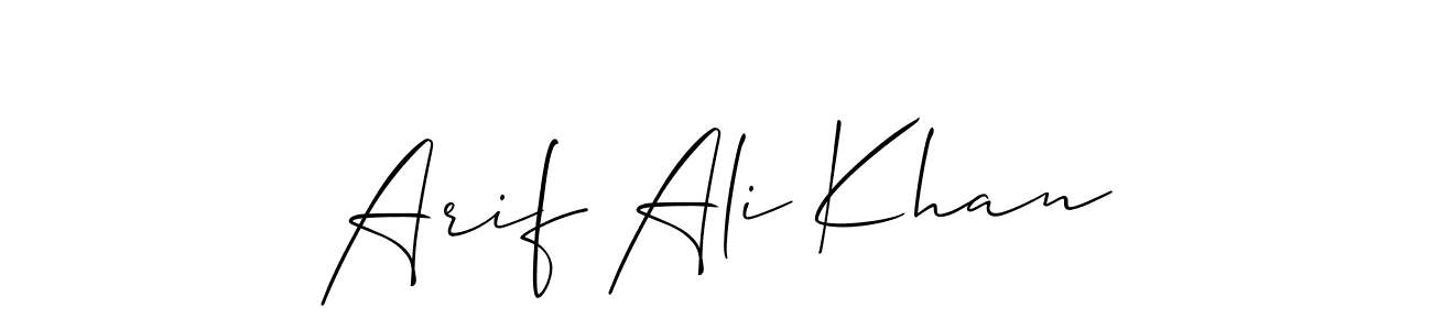 Arif Ali Khan stylish signature style. Best Handwritten Sign (Allison_Script) for my name. Handwritten Signature Collection Ideas for my name Arif Ali Khan. Arif Ali Khan signature style 2 images and pictures png