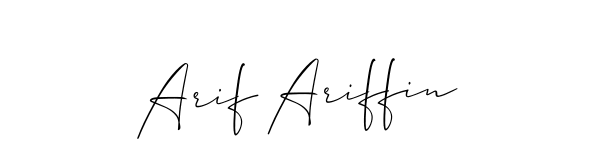 if you are searching for the best signature style for your name Arif Ariffin. so please give up your signature search. here we have designed multiple signature styles  using Allison_Script. Arif Ariffin signature style 2 images and pictures png