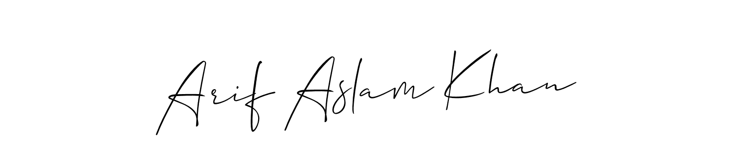 Arif Aslam Khan stylish signature style. Best Handwritten Sign (Allison_Script) for my name. Handwritten Signature Collection Ideas for my name Arif Aslam Khan. Arif Aslam Khan signature style 2 images and pictures png