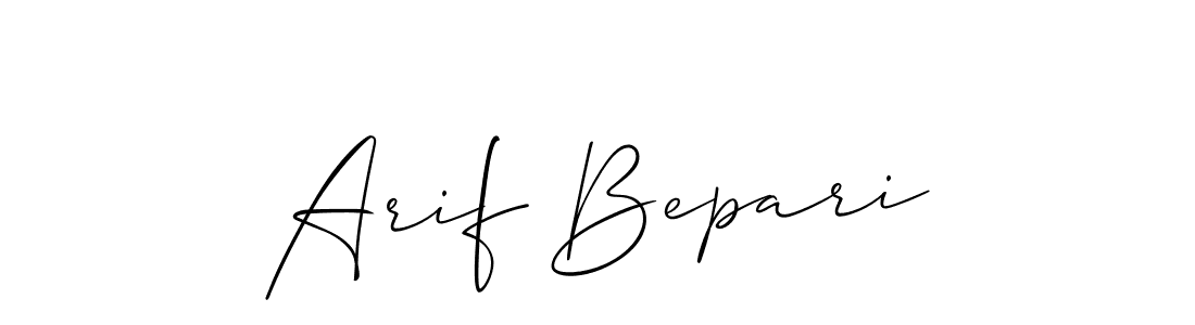 You should practise on your own different ways (Allison_Script) to write your name (Arif Bepari) in signature. don't let someone else do it for you. Arif Bepari signature style 2 images and pictures png
