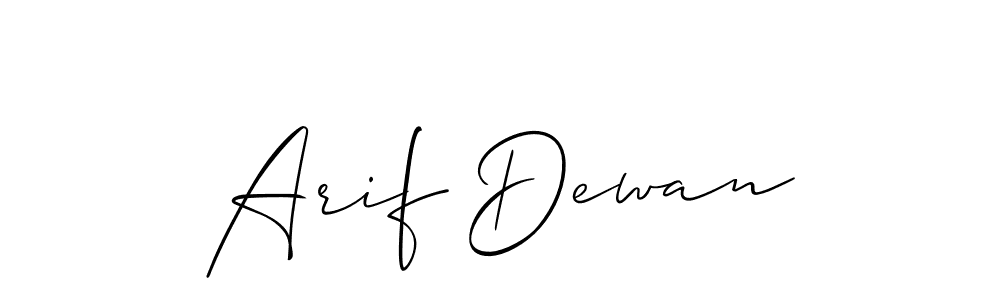 Also You can easily find your signature by using the search form. We will create Arif Dewan name handwritten signature images for you free of cost using Allison_Script sign style. Arif Dewan signature style 2 images and pictures png
