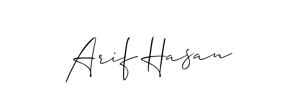 Also we have Arif Hasan name is the best signature style. Create professional handwritten signature collection using Allison_Script autograph style. Arif Hasan signature style 2 images and pictures png