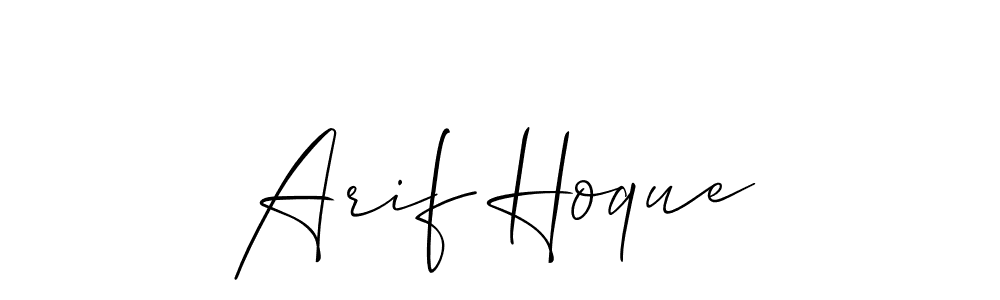You should practise on your own different ways (Allison_Script) to write your name (Arif Hoque) in signature. don't let someone else do it for you. Arif Hoque signature style 2 images and pictures png