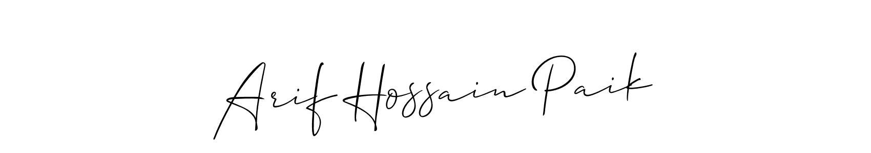 You can use this online signature creator to create a handwritten signature for the name Arif Hossain Paik. This is the best online autograph maker. Arif Hossain Paik signature style 2 images and pictures png