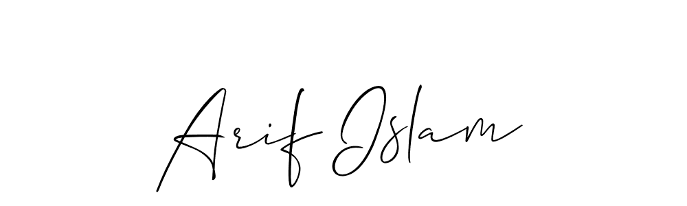 The best way (Allison_Script) to make a short signature is to pick only two or three words in your name. The name Arif Islam include a total of six letters. For converting this name. Arif Islam signature style 2 images and pictures png