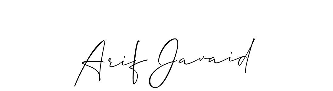 Create a beautiful signature design for name Arif Javaid. With this signature (Allison_Script) fonts, you can make a handwritten signature for free. Arif Javaid signature style 2 images and pictures png