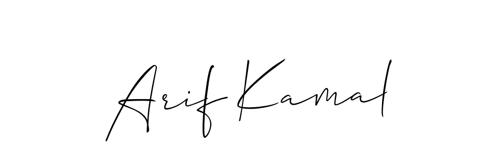 if you are searching for the best signature style for your name Arif Kamal. so please give up your signature search. here we have designed multiple signature styles  using Allison_Script. Arif Kamal signature style 2 images and pictures png