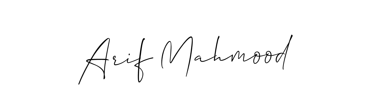 Design your own signature with our free online signature maker. With this signature software, you can create a handwritten (Allison_Script) signature for name Arif Mahmood. Arif Mahmood signature style 2 images and pictures png